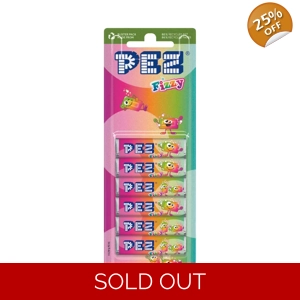 Pez Fizzy Refills 6 Pack - Fruity Candy Refill Sweets 51g Packet